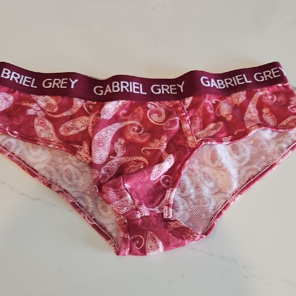 Gbriel Grey Paisley Bottoms - Red
